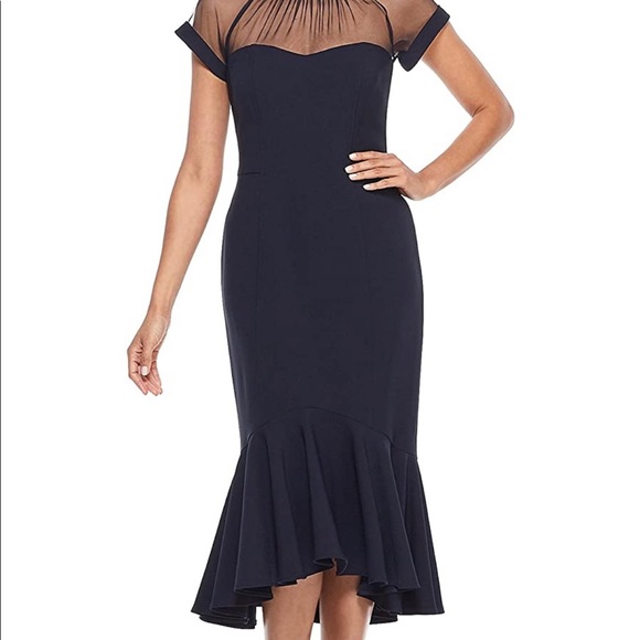MAGGIE LONDON NAVY BLUE COCKTAIL DRESS PLUS SIZE 18 - Picture 7 of 11